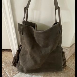 All Saints Freedom tassel hobo bag.